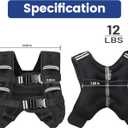 Zikopomi Weighted Vest Woman Man, 20lb Weight Vest with Reflective Stripes for Workout, Strength Training, Running, Fitness, Muscle Building, Weight Loss, Rucking Vest, 20lb