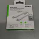 Belkin BoostCharge Nylon Braided USB C to Lightning Cable 6.6ft/2M - MFi Certified 18W Power Delivery iPhone Charger Cord - Apple Charger USB C Cable - Fast Charging for iPhone 14, iPhone 13 - White