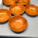 6 Pack Wooden Salad Bowls - 8"Wx2"H Holiday Wooden Salad Bowl Set for Pasta, Fruit or Side Dishes, Glossy & Easy to Clean Surface, for Party Dinners, Brunches, Weddings, Great as Easter Gift for Hosts