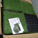 XLX TURF Artificial Grass Turf Tiles Interlocking Set 36 Pieces, Square Fake Grass Tiles Self-draining for Pet Indoor/Outdoor Flooring Decor, 12"x12", 8 Buckle Systerm