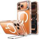 ESR for iPhone 17 Pro Case with Stash Stand, Compatible with MagSafe, Military-Grade Drop Protection Magnetic Phone Case for iPhone 17 Pro, Scratch-Resistant Back Cover, Clear