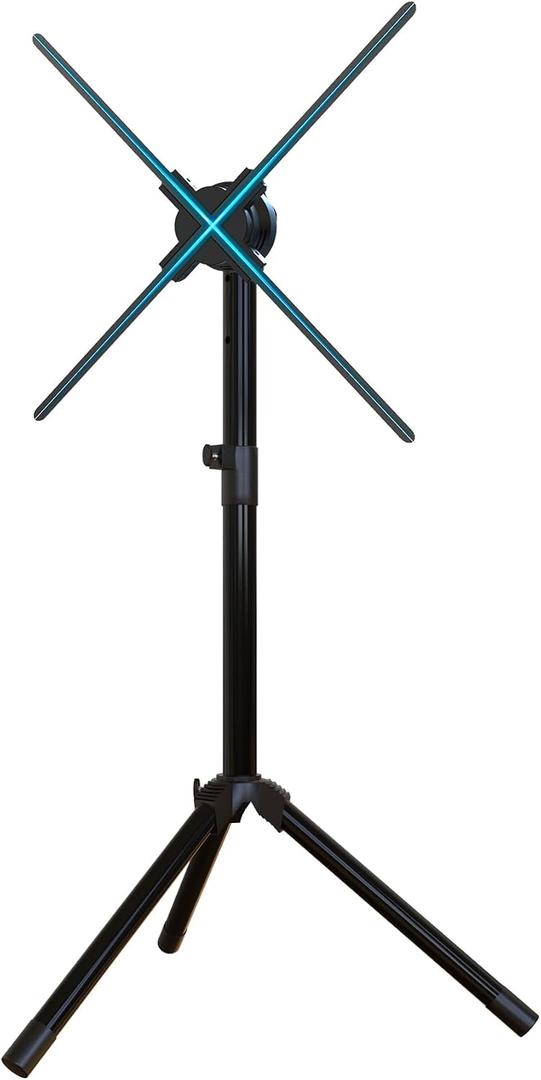 3Dhologramfan Stand with Multi-Function Base3D holographic fan Tripod Stand, holographic Fan Foldable Stand,Fits 15.5-39.4 inch Holographic Projector(3D holographic fan not included)