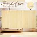 Juexica 2 Pcs Natural Bamboo Wall Panel for Interior Wall 48''x96'' Bamboo Covering Renewable Pole Wainscoting Room Divider Wrap Decor for Bedroom Living Room Kitchen Island Office (Raw)