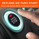 1. Car Keyless Entry Security Alarm System + 2. Remote Engine Starter + 3. Push to Start Stop Iginition Kit Button, 3 in 1 Car Alarm