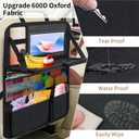 Car Backseat Organizer with Foldable Tray  9 Storage Pockets, Tablet Holder, Kick Mats  Back Seat Organizer for Kids & Adults, Road Trip & Travel Essentials(2-Pack)