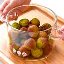 Glass Saucepan with Cover, Transparency Stovetop Pot,Dual Handles Pan with Lid for Pasta Noodle, Soup, Milk, Baby Food making or heating 1.35L/1.9L (1.35L)