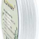KONMAY 100 Yards 0.23mm Beading Thread for Seed Beads, 44lb. Strength Tested Beading Line, Micro-Fused String for Jewelry Making, Bead Weaving, Loom Work, Crafting (White)