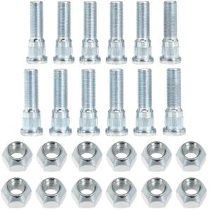 12Sets 1/2-20 Inch Wheel Stud with Nuts for Trailer for Lippert Axles 3500 lb for Dexter 4400 lb with 1/2"-20 UNF Thread Size