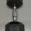 Chrome Grip Encased Hex Dumbbells – Hand Weights With Anti-Slip 25 LBS Single