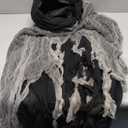 Geyoga Grim Reaper Costume Scary Hooded Cape Witch Costume Hooded Cape for Adult Women Man Cosplay Props (Large, Black)