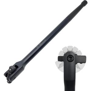 Der Erwachte 16-inch Dual Drive Breaker Bar, 3/8" & 1/2" Drive, Heavy Duty Breaker Bars with 360 Rotatable Head, Spring-loaded Detent Ball, Premium Chrome Vanadium Steel with Black Powder Coating