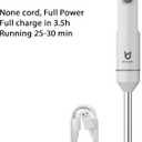 Cordless Hand Blender, UTALENT Variable Speed Immersion Blender handheld Rechargeable, with USB-C Charging Cable, Egg Whisk, for Smoothies, Milkshakes, Hummus and Soups – White