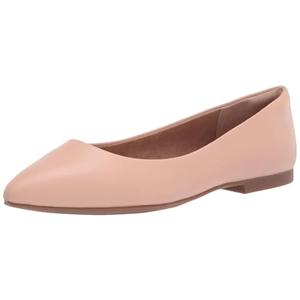 Amazon Essentials Women's Pointed-Toe Ballet Flats, Blush, 7.5