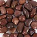 5 lbs Approx. 45 River Rocks Pebbles for Plants Natural Decorative Polished Stones for Planters Succulent Rocks Aquarium Gravel (1.6-2.4 Inches) (Cherry Red)