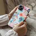 LUMARKE for iPhone 13 Mini Case,Trendy Flower Cover,Wireless Charging
