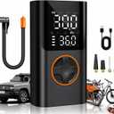 Tire Inflator Portable Air Compressor, Bike Pump with Gauge and USB Charging Output, 150PSI Fast Inflation Portable Tire Inflator for Car Bicycles Motorcycles Scooter Balls