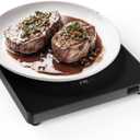 Food Warmer Plate, 8.3"x8.3" Electric Warming Tray | 6-Temp Control & Memory Function | for Slow Eaters, Seniors, RV Camping, Sourdough Proofing & Office Use