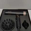 slopehill Professional Ionic Hair Dryer with Diffuser - Lightweight, Compact, Powerful & Fast Salon Blow Dryer with High Speed Brushless Motor for Travel, Women & Men (Ceramic, Black)