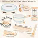 Vanplay Baby Musical Toys Set - Montessori Toys for 2 3 Year Old Boy Girl Birthday Gifts, 8 in 1 Musical Instruments for Toddlers with Drum/Flute/Maracas, Preschool Learning Toys for Baby 18+ Months