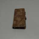 Asuwish Phone Case for Samsung Galaxy S24 5G Zipper Wallet Magnetic Detachable Cover with Tempered Glass Screen Protector and PU Leather Flip Card Holder Cell Accessories S 24 24S G5 Women Men Brown