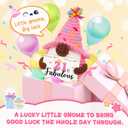 21st Birthday Gifts for Her, 21st Birthday Decorations - Handmade Positive Crochet Gnomes, 21 & Fabulous Bday Gifts for Women Daughter Best Friend Bestie Sister