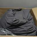 Pintuck Bed in a Bag, 7 Pieces Oversized King Comforter Set Dark Grey, Luxury Pinch Pleat Bed Set, Soft All Season Bedding Sets with Comforter, Flat Sheet, Fitted Sheet and Pillowcases & Shams