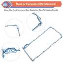 ZONFANT Engine Oil Pan Gasket Set, Compatible With Chevy GMC Cadillac Vehicle 4.8L 5.3L 6.0L 6.2L Silverado Suburban Tahoe Trailblazer Sierra Yukon Escalade, Replace #OS30693R 12612350