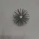 Silver Sphere Decor, Metal Starburst Tabletop Sculpture Decor, Mid-Century Modern Metal Starburst Centerpiece, Spike Ball Decoration for Home, Coffee Table Decor