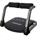AIRHOP Ab Machine for Stomach Workout, Abs Workout Equipment for Sit Up Exercise, 4-Speed Adjustable Ab Trainer Machine with Automatic Rebound, Home Gym Abdominal Exercise Equipment for All Ages, Black