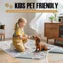 Non Slip Rug Pad Rug Gripper for Hardwood Floors, 5x7Ft Anti Skid Mat for Under Area Rugs, Thick Cushioned Carpet Pad for Floor Protection