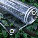 Clear Tarp 8x16 FT, Clear tarps Heavy Duty Waterproof, 14 Mil Vinyl Tarp with Metal Grommets, UV & Tear Resistant, for Porch, Outdoor, Patio