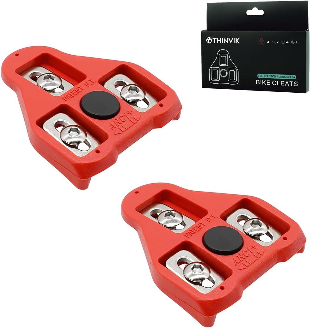 Thinvik Bike Cleats|Toe Cage Pedals for Peloton Delta System - Indoor Cycling Spin Bike & Road Bike Cleat Set for Clipless Pedal and Cycle Shoes
