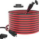 POWOXI 30FT SAE Extension Cable 16 AWG Quick Disconnect Wire Harness SAE to SAE Connector for Solar Panel Wire Battery Automotive RV Motorcycle Tractor