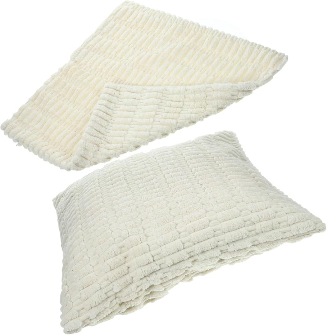 Amosfun Luxury Plush Throw Pillow Covers Square Pillow Cases Conceal Zipper Soft Faux Fur Pillow Covers