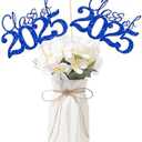 10 PCS Graduation Class Centerpieces Blue Class of 2025 Graduation Centerpieces, 2025 Graduation Centerpieces for Tables Cake Toppers, Pack of 3