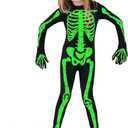 Spooktacular Creations Halloween Skeleton Costume Kids Girls, Toddlers Skeleton Jumpsuit for Cosplay (Black, S)