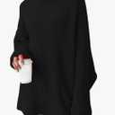 LILLUSORY Womens Turtleneck Oversized Long Sweater Dress 2025 Plus Size Tunic Pullover Knit Winter Dresses, L