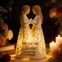 Best Friend Birthday Gifts for Women - Friend Figurines Lights with Remote Control, Sister Birthday Gift, Friendship Bestie Gift for Women - Sister Hand-Painted Statue (No Batteries Included)