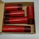 Flameless LED Candles with Timer 5 Pc Flickering Flameless Candles for Romantic Ambiance and Home Decoration Stable Acrylic Shell,with Embedded Star String，Battery Operated Candles（Red）