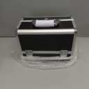 Joligrace Makeup Train Case Makeup Case 3-Tray Cosmetic Box with Mirror, Shine Black, 11.8-in Large Makeup Box with Detachable Brush Holder, Lockable Portable Makeup Travel Organizer Case