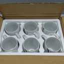 VEWEET Coffee Mugs Set of 6, 16 OZ Large Coffee Cups Set, White Mug Sets Ceramic Mugs Set with Big Handle, Microwave Dishwasher Safe, Series Fiona