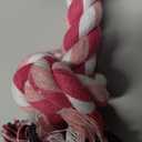 Dog Rope Toys, 3 Knots Chew Rope for Small, Medium and Large Dogs, Natural Cotton Pet Pull Toy for Tug of War and Teeth Cleaning (Pink)