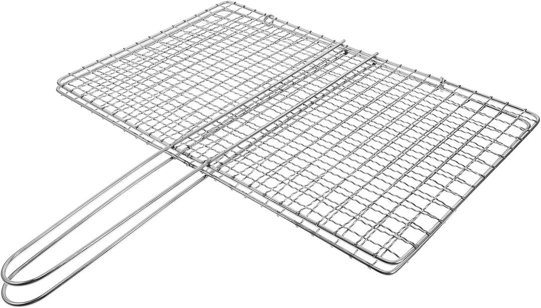 Stainless Steel Grill Basket for Bbq with Even Cooking and Easy Cleaning, for Vegetables and Fish