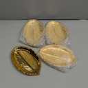 4 Pieces Golden Leaf Jewelry Tray Earring Necklace Bracelet Keys Storage Dish Ceramic Clay Decorative Trays