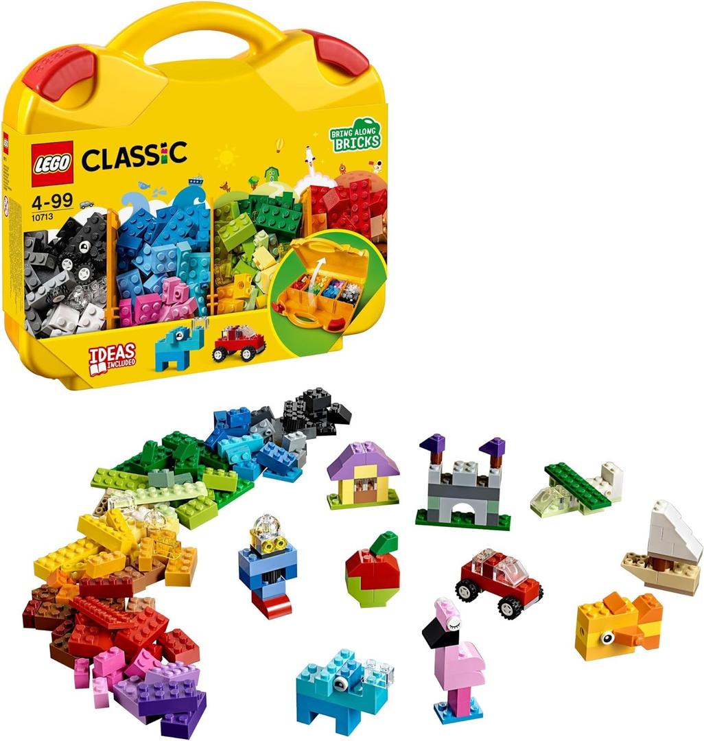 LEGO Classic Creative Suitcase 10713 - Includes Sorting Storage Organizer Case with Fun Colorful Building Bricks, Preschool Learning Toy for Kids, Boys and Girls Ages 4 Years Old and Up LEGO Classic Creative Suitcase 10713 - Includes Sorting Storage Organizer Case with Fun Colorful Building Bricks, Preschool Learning Toy for Kids, Boys and Girls Ages 4 Years Old and Up