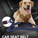 Joytale Tactical Dog Leash Heavy Duty, 4-6FT Shock Absorbing Bungee Lead with 2 Padded Handle, Metal Carabiner Clip, Car Seatbelt, Strong No Pull Leash for Medium Large X-Large Dogs, Navy Blue