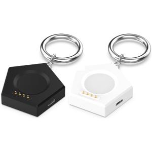 Type C Charger Dock Intended for OnePlus Watch 3/Oppo Watch X2/Sport Charger Adapter USB C Portable Replacement Charging Station Stand Smartwatch Accessories (Black&White)