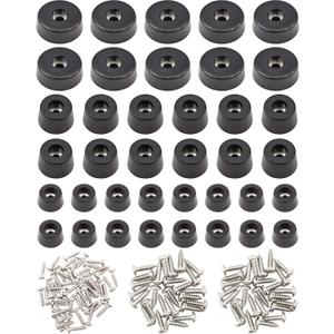 120 Pieces Rubber Feet for Cutting Board - Soft Cutting Board Feet Non Slip with 304 Stainless Steel Screws, 0.6" 0.8" 1" Non Marking Small Rubber Feeteet for Furniture, Electronics and Cabinet Feet