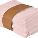 HOMELOVER 4 Piece Towel Set - 100% Organic Cotton 2 Bath Towels & 2 Hand Towels - 500 GSM, Hotel Quality, Soft, Highly Absorbent & Quick Drying Wash Towels for Kitchen & Bathroom (Seashell Pink)