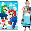 Franco Kids Bedding Super Soft Plush Micro Raschel Blanket, 62 in x 90 in, Mario